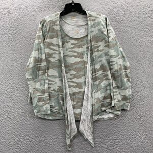 QVC Belle by Kim Gravel Camouflage Blouse